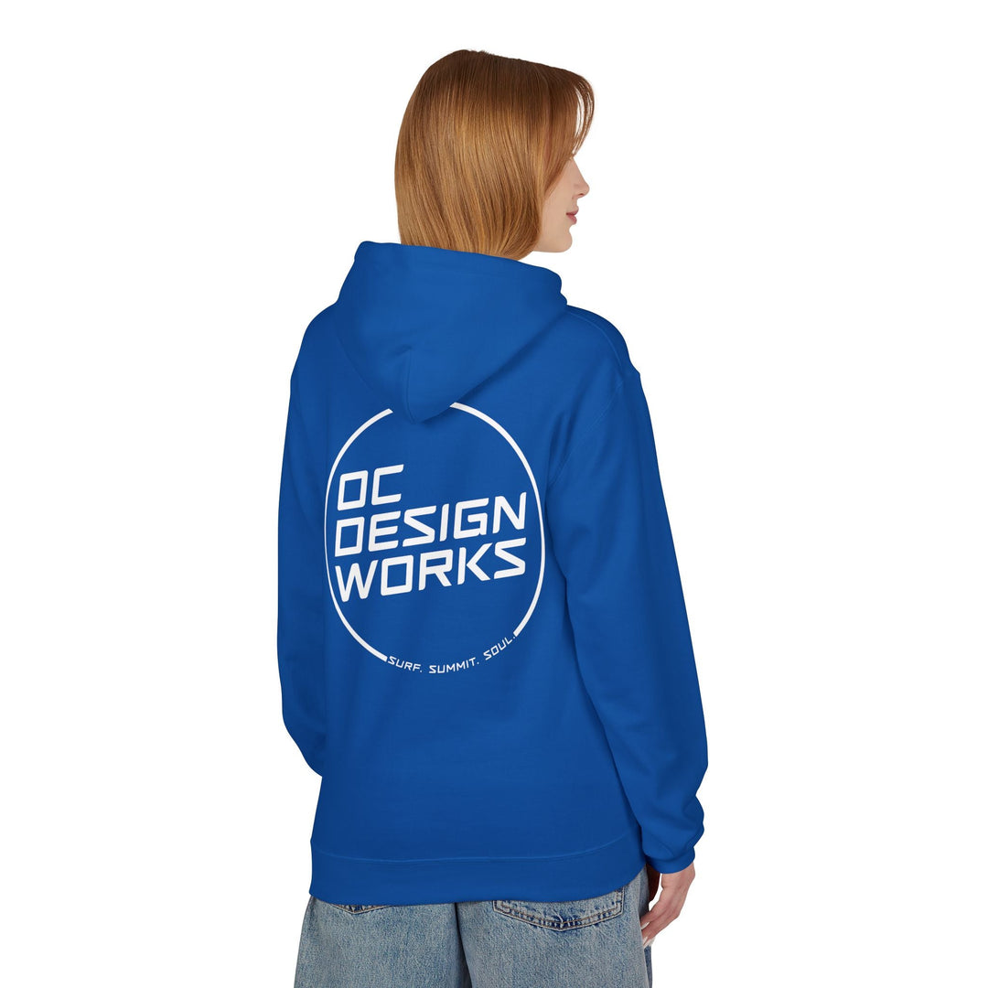 Heritage Hoodie — White Line Logo - Hoodie - Royal - OC Designworks
