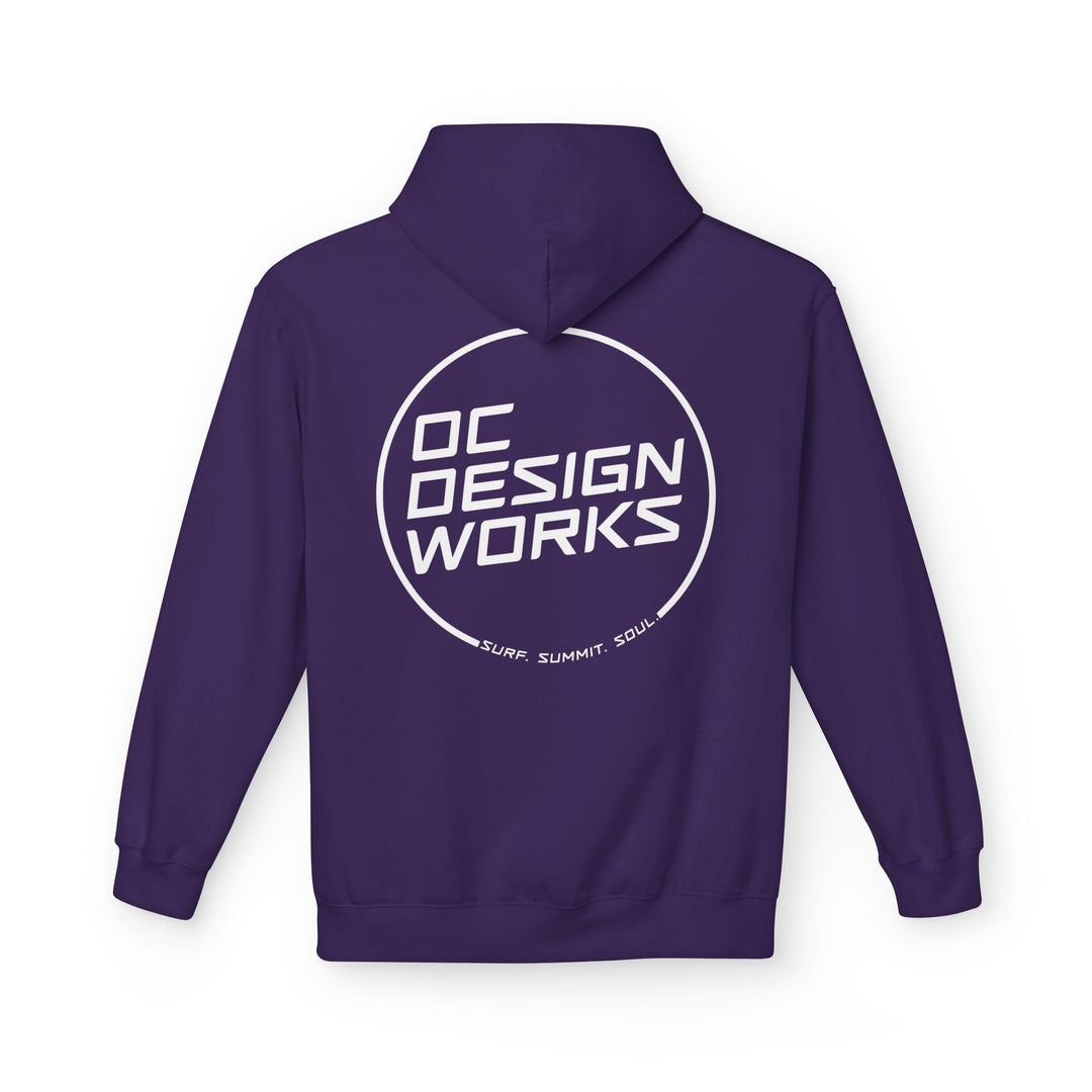 Heritage Hoodie — White Line Logo - Hoodie - Purple - OC Designworks