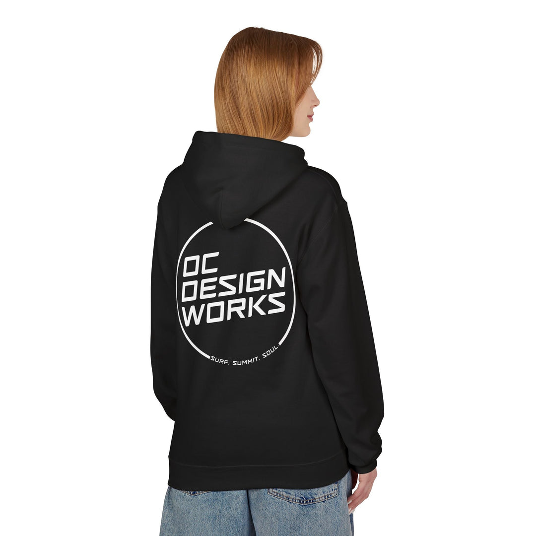 Heritage Hoodie — White Line Logo - Hoodie - Black - OC Designworks