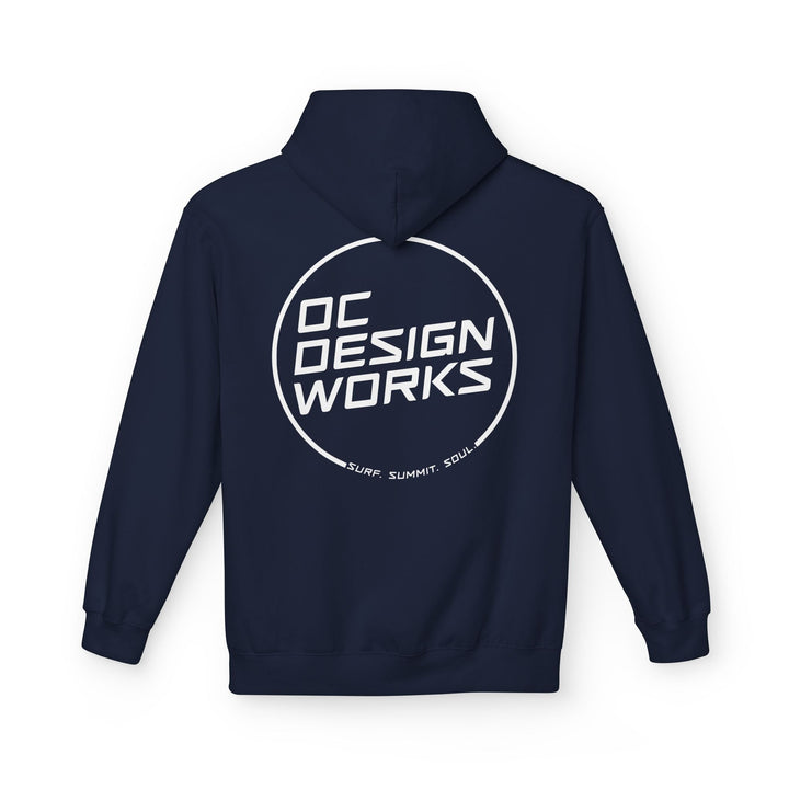 Heritage Hoodie — White Line Logo - Hoodie - Navy - OC Designworks