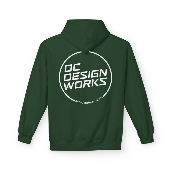 Heritage Hoodie — White Line Logo - Hoodie - Forest Green - OC Designworks