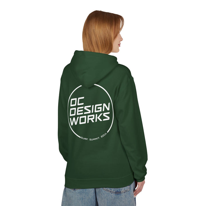 Heritage Hoodie — White Line Logo - Hoodie - Forest Green - OC Designworks