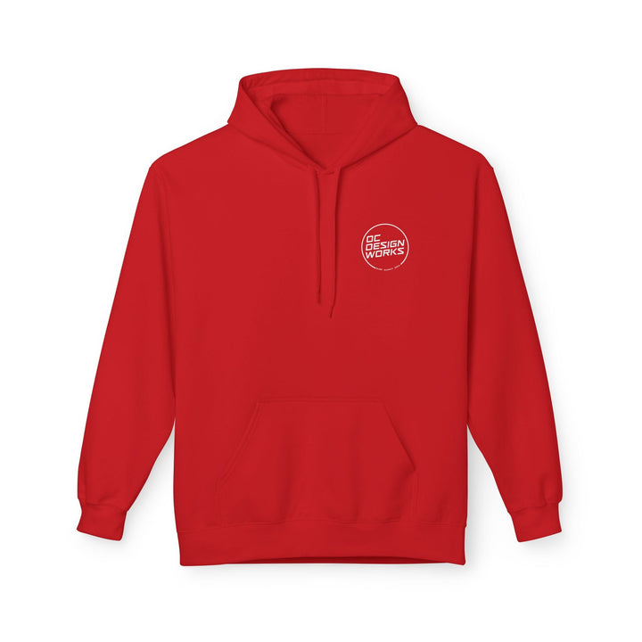 Heritage Hoodie — White Line Logo - Hoodie - Red - OC Designworks
