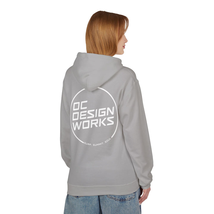 Heritage Hoodie — White Line Logo - Hoodie - Cement - OC Designworks