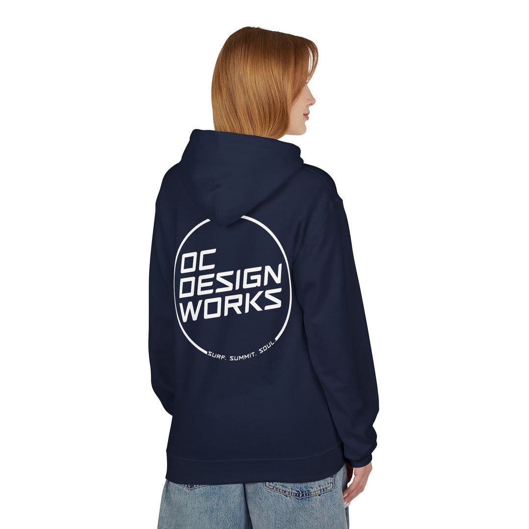 Heritage Hoodie — White Line Logo - Hoodie - Navy - OC Designworks