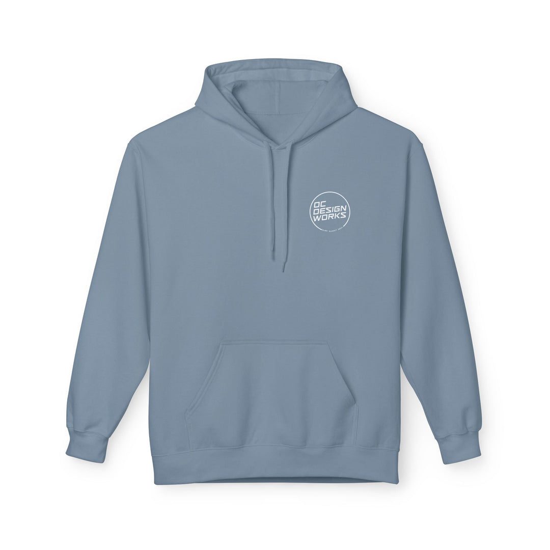 Heritage Hoodie — White Line Logo - Hoodie - Stone Blue - OC Designworks