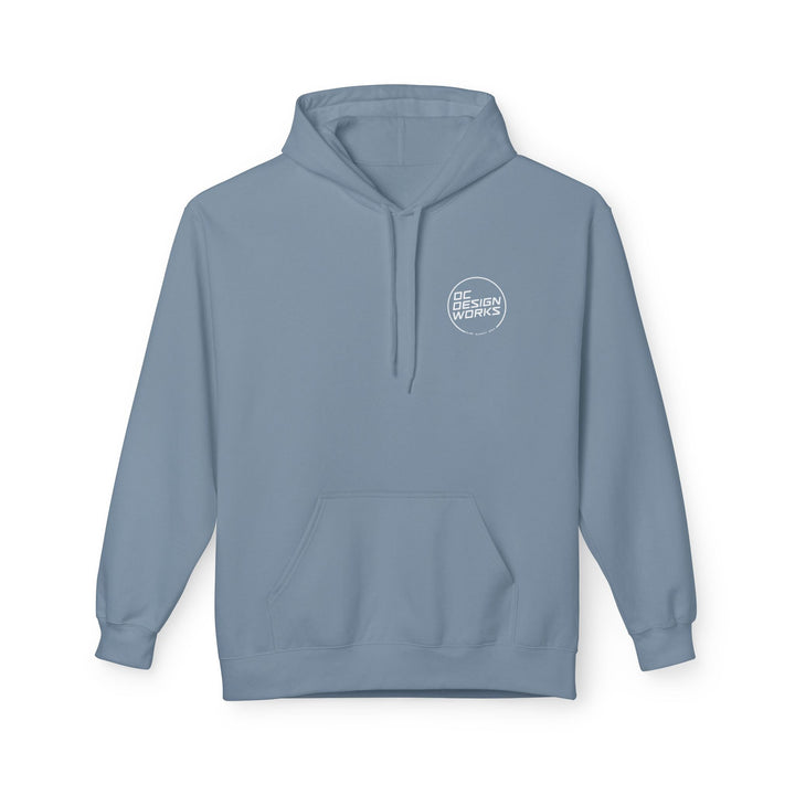 Heritage Hoodie — White Line Logo - Hoodie - Stone Blue - OC Designworks