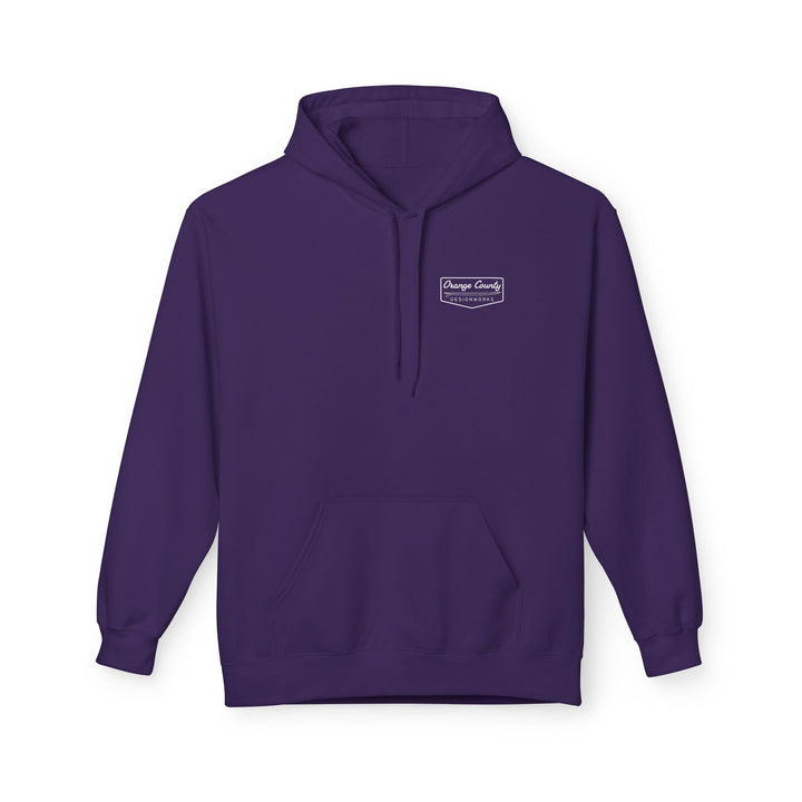 Heritage Hoodie — White Vintage Surf Logo - Hoodie - Purple - OC Designworks