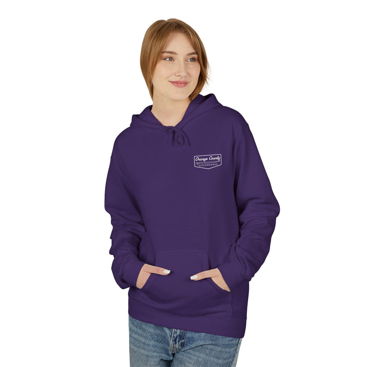 Heritage Hoodie — White Vintage Surf Logo - Hoodie - Purple - OC Designworks