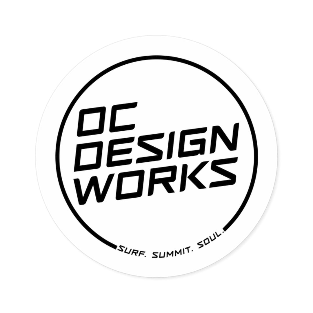 Heritage Sticker — Surf. Summit. Soul. White Line Logo - Paper products - 2" × 2" - OC Designworks