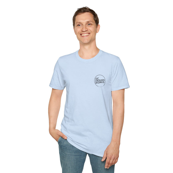 Heritage T-Shirt — Black Line Logo - T-Shirt - Light Blue - OC Designworks