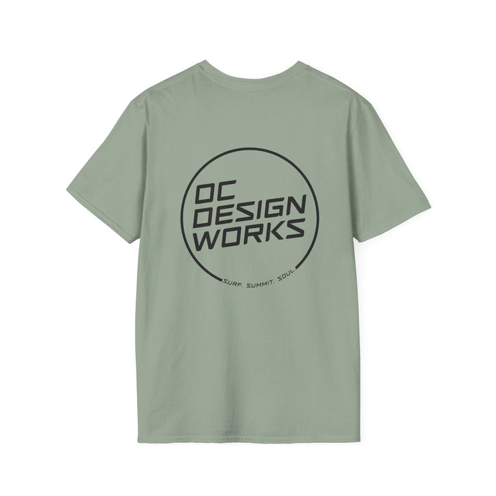 Heritage T-Shirt — Black Line Logo - T-Shirt - Sage - OC Designworks