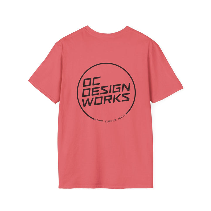 Heritage T-Shirt — Black Line Logo - T-Shirt - Coral Silk - OC Designworks