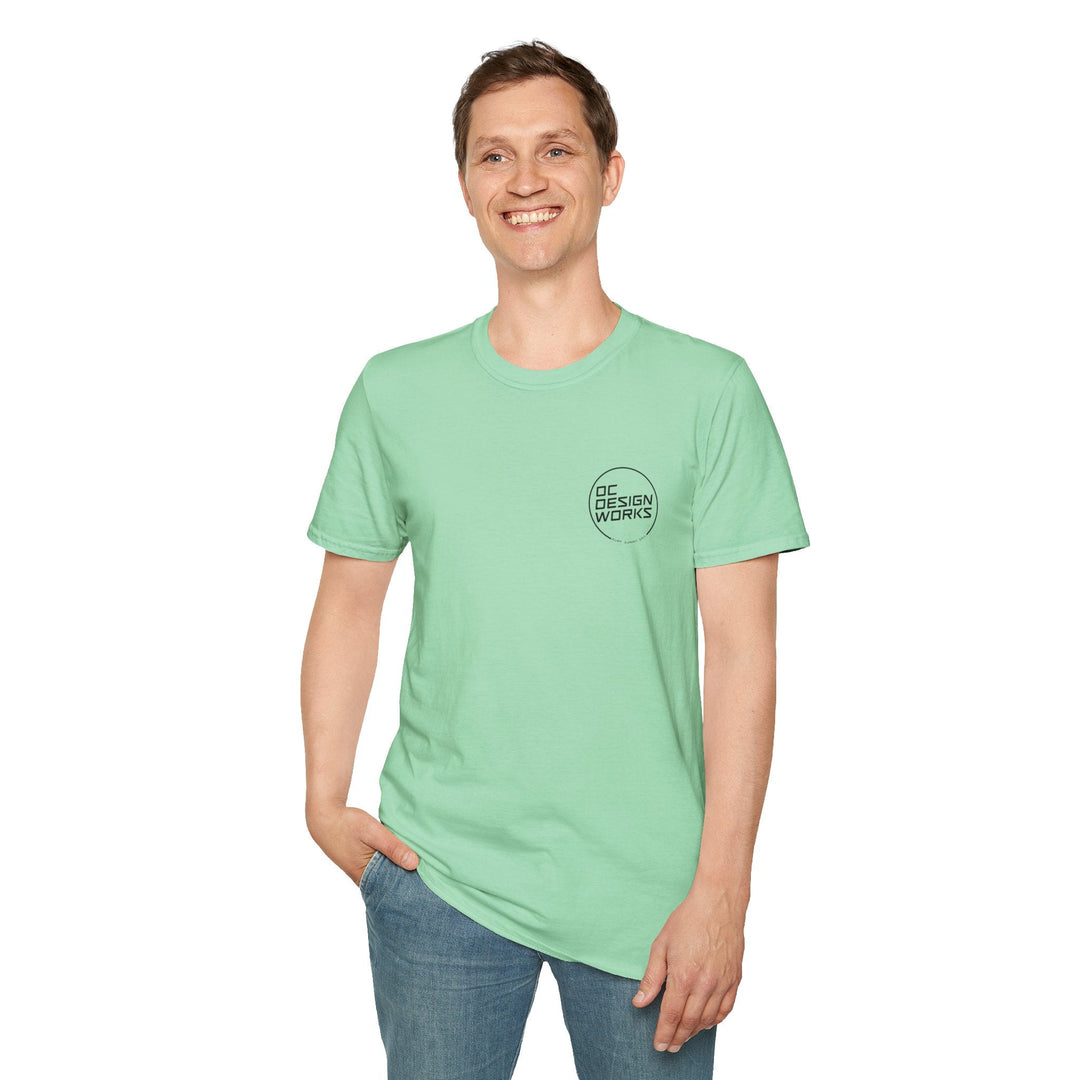 Heritage T-Shirt — Black Line Logo - T-Shirt - Mint Green - OC Designworks