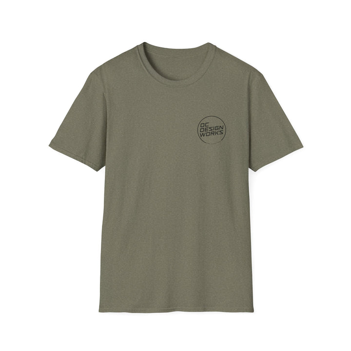 Heritage T-Shirt — Black Line Logo - T-Shirt - Heather Military Green - OC Designworks