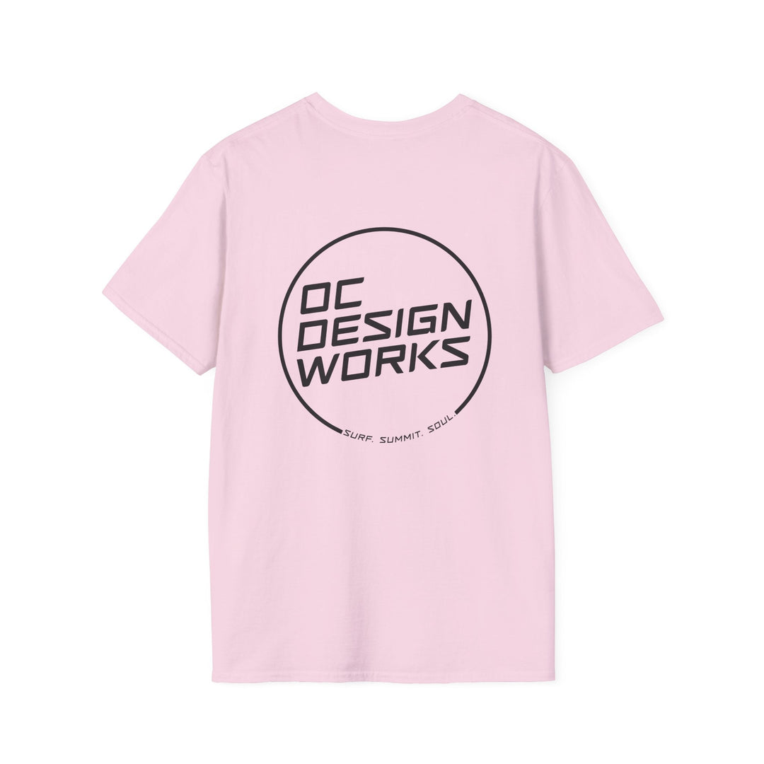 Heritage T-Shirt — Black Line Logo - T-Shirt - Light Pink - OC Designworks