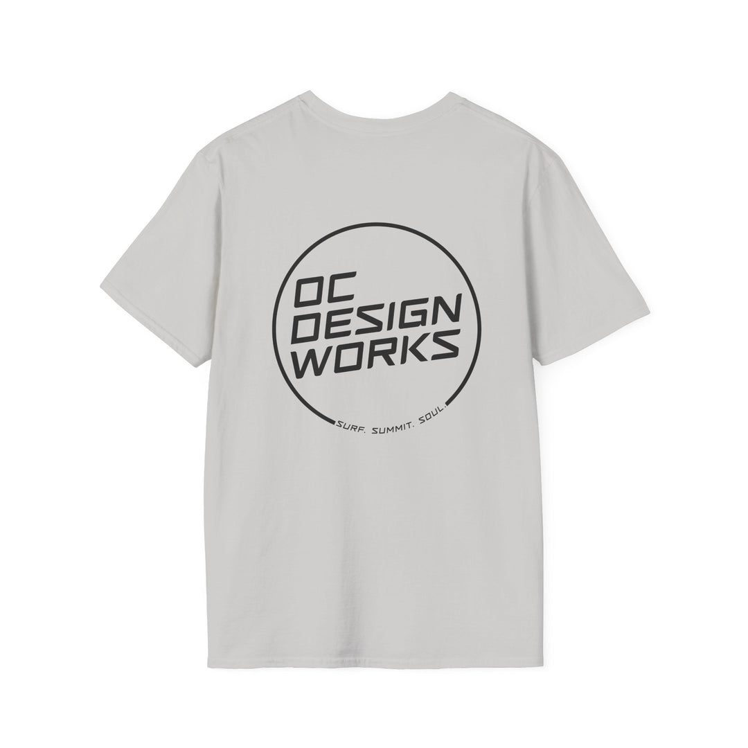 Heritage T-Shirt — Black Line Logo - T-Shirt - Ice Grey - OC Designworks