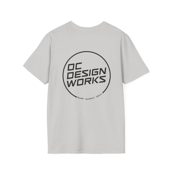 Heritage T-Shirt — Black Line Logo - T-Shirt - Ice Grey - OC Designworks