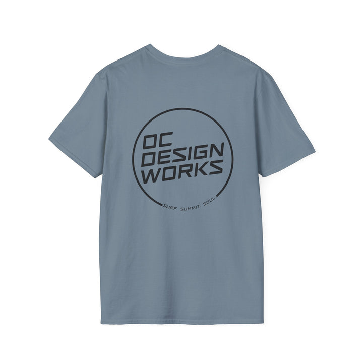 Heritage T-Shirt — Black Line Logo - T-Shirt - Stone Blue - OC Designworks