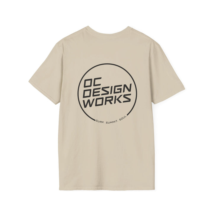 Heritage T-Shirt — Black Line Logo - T-Shirt - Sand - OC Designworks