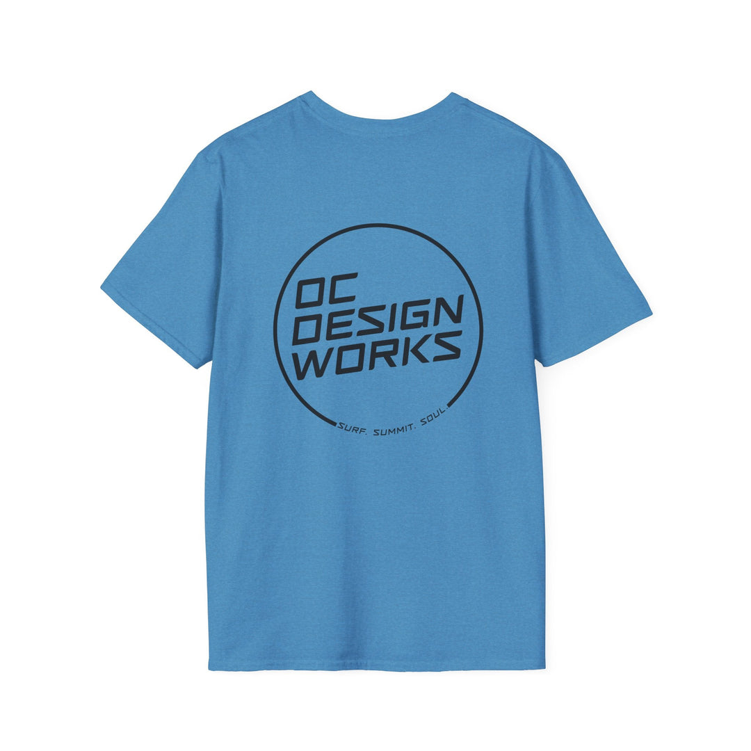 Heritage T-Shirt — Black Line Logo - T-Shirt - Heather Sapphire - OC Designworks