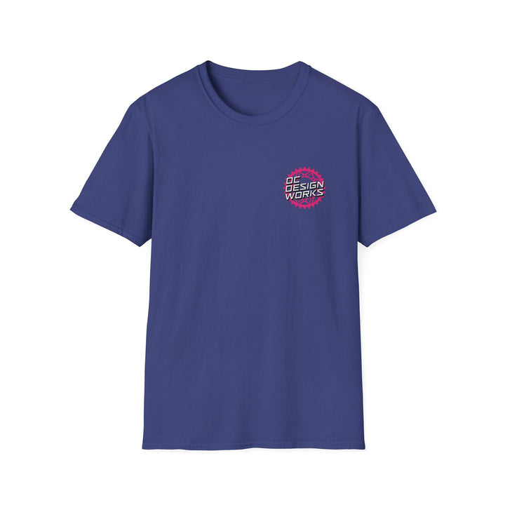 Heritage T-Shirt — Magenta Gear Logo - T-Shirt - Metro Blue - OC Designworks