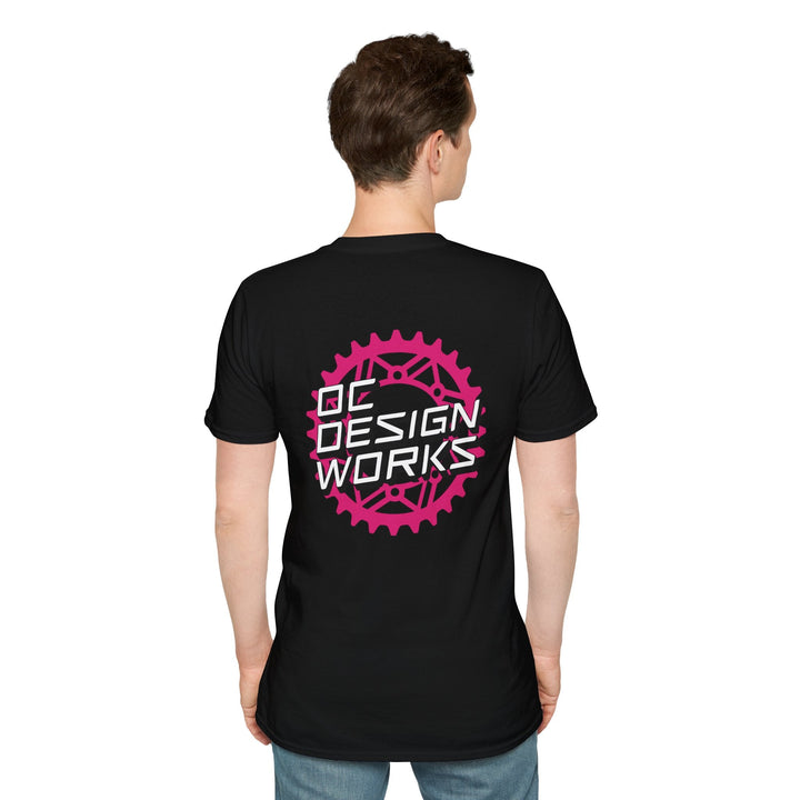 Heritage T-Shirt — Magenta Gear Logo - T-Shirt - Black - OC Designworks