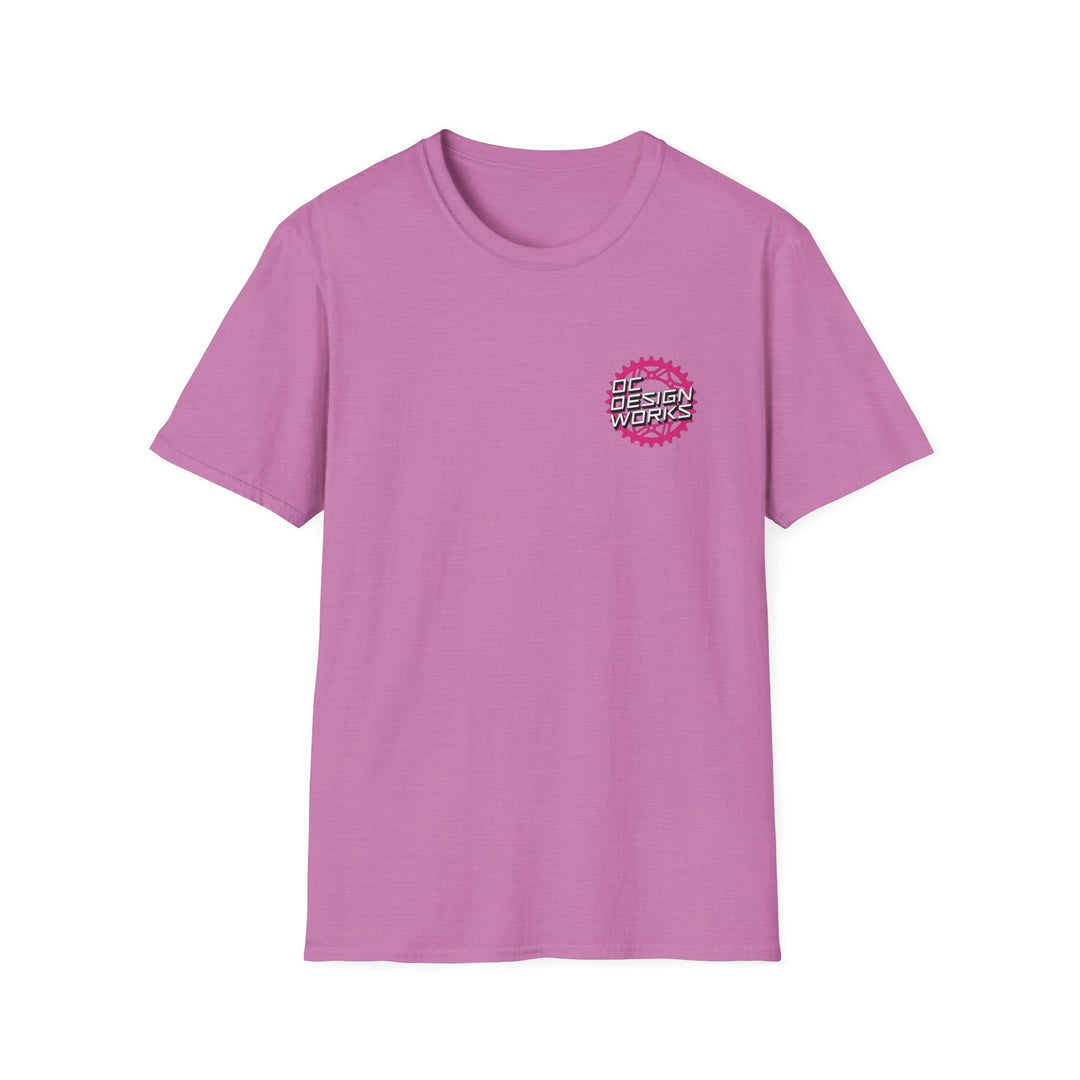 Heritage T-Shirt — Magenta Gear Logo - T-Shirt - Heather Radiant Orchid - OC Designworks