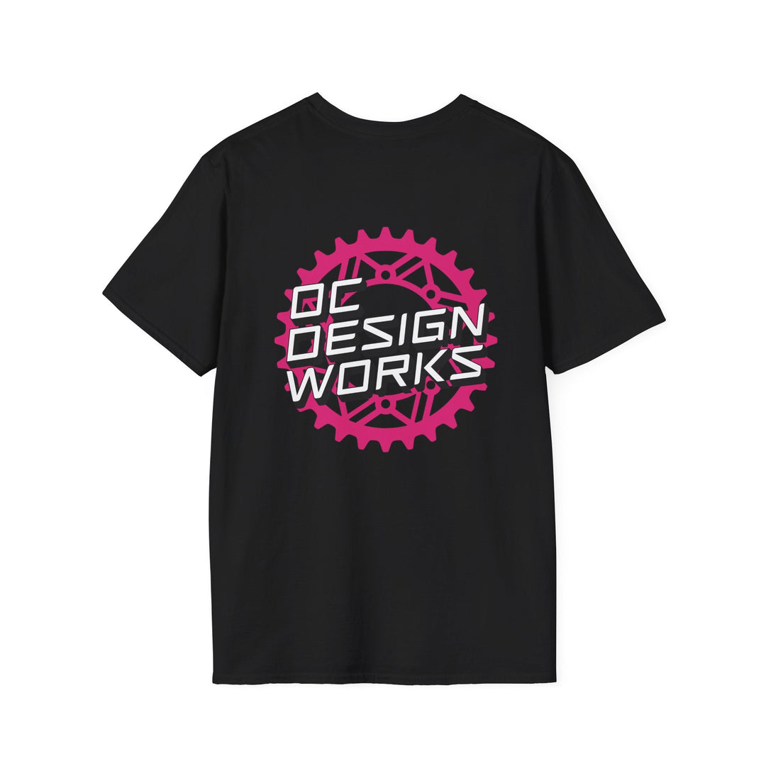 Heritage T-Shirt — Magenta Gear Logo - T-Shirt - Black - OC Designworks