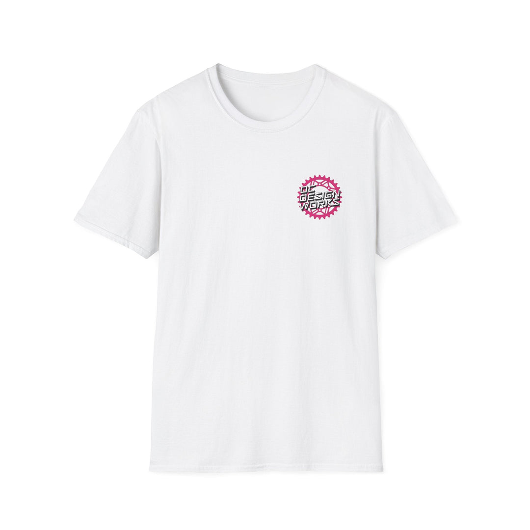 Heritage T-Shirt — Magenta Gear Logo - T-Shirt - White - OC Designworks