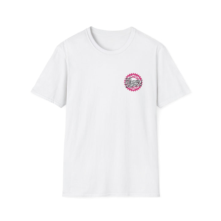 Heritage T-Shirt — Magenta Gear Logo - T-Shirt - White - OC Designworks