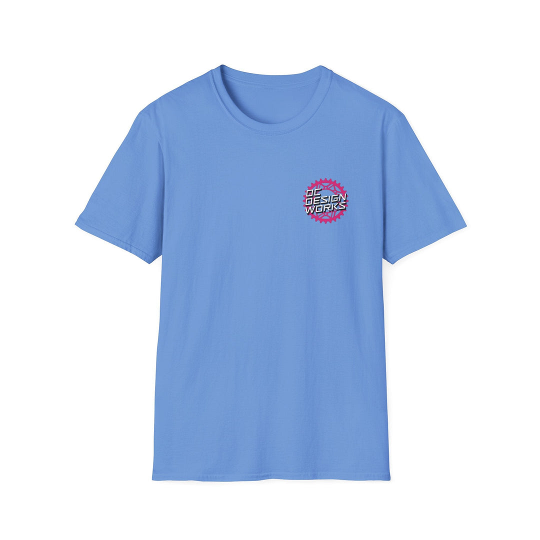 Heritage T-Shirt — Magenta Gear Logo - T-Shirt - Carolina Blue - OC Designworks