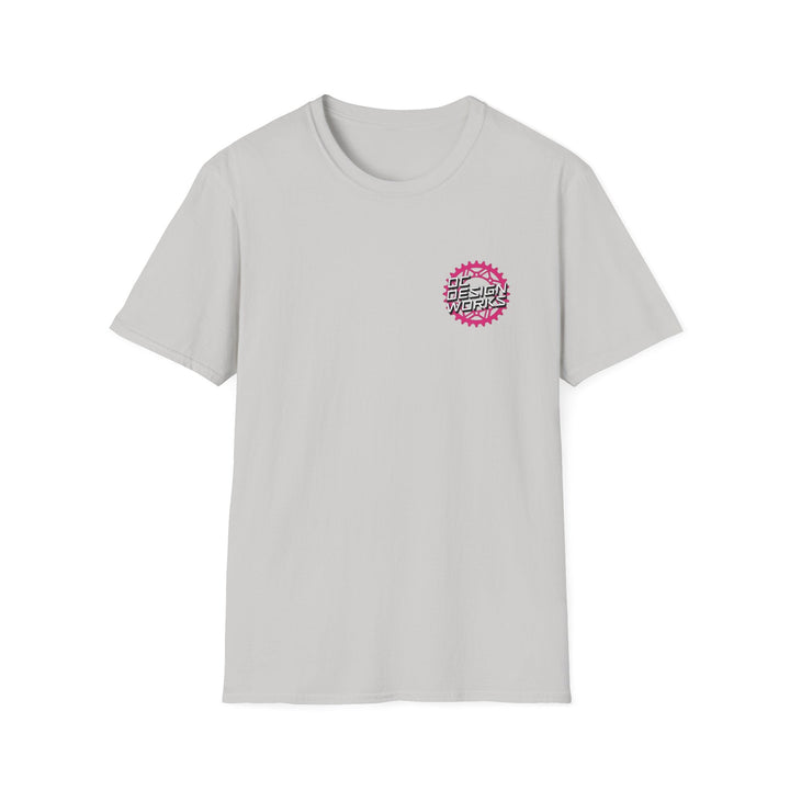 Heritage T-Shirt — Magenta Gear Logo - T-Shirt - Ice Grey - OC Designworks