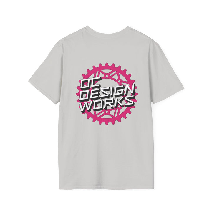 Heritage T-Shirt — Magenta Gear Logo - T-Shirt - Ice Grey - OC Designworks