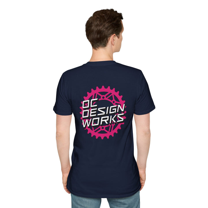 Heritage T-Shirt — Magenta Gear Logo - T-Shirt - Navy - OC Designworks