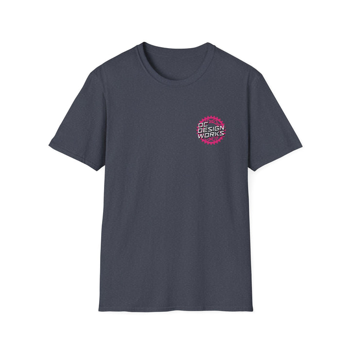 Heritage T-Shirt — Magenta Gear Logo - T-Shirt - Heather Navy - OC Designworks