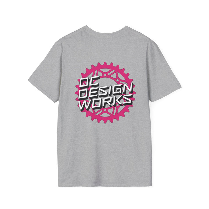 Heritage T-Shirt — Magenta Gear Logo - T-Shirt - Sport Grey - OC Designworks