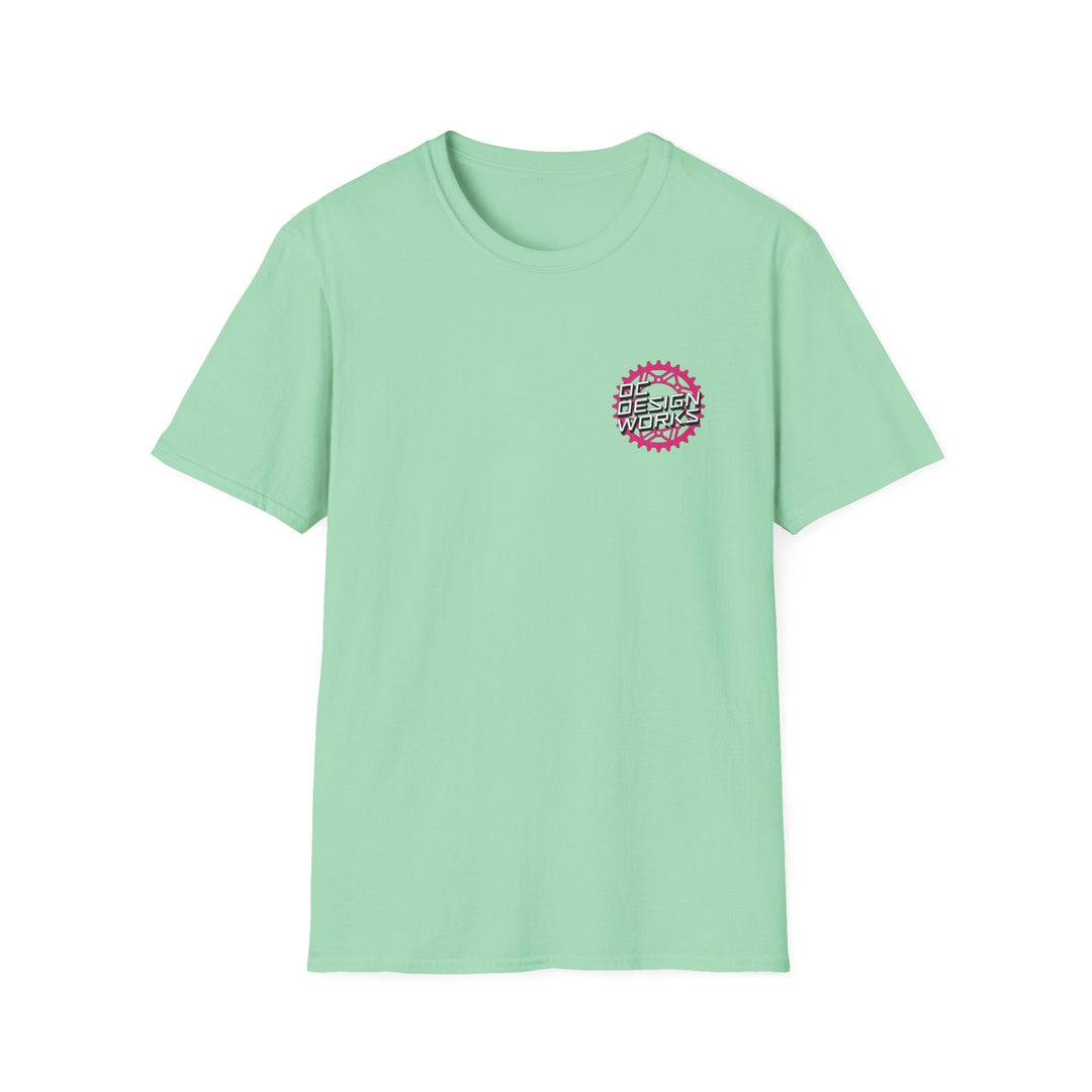Heritage T-Shirt — Magenta Gear Logo - T-Shirt - Mint Green - OC Designworks