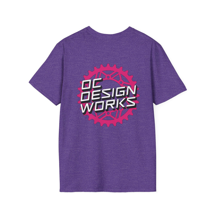 Heritage T-Shirt — Magenta Gear Logo - T-Shirt - Heather Purple - OC Designworks