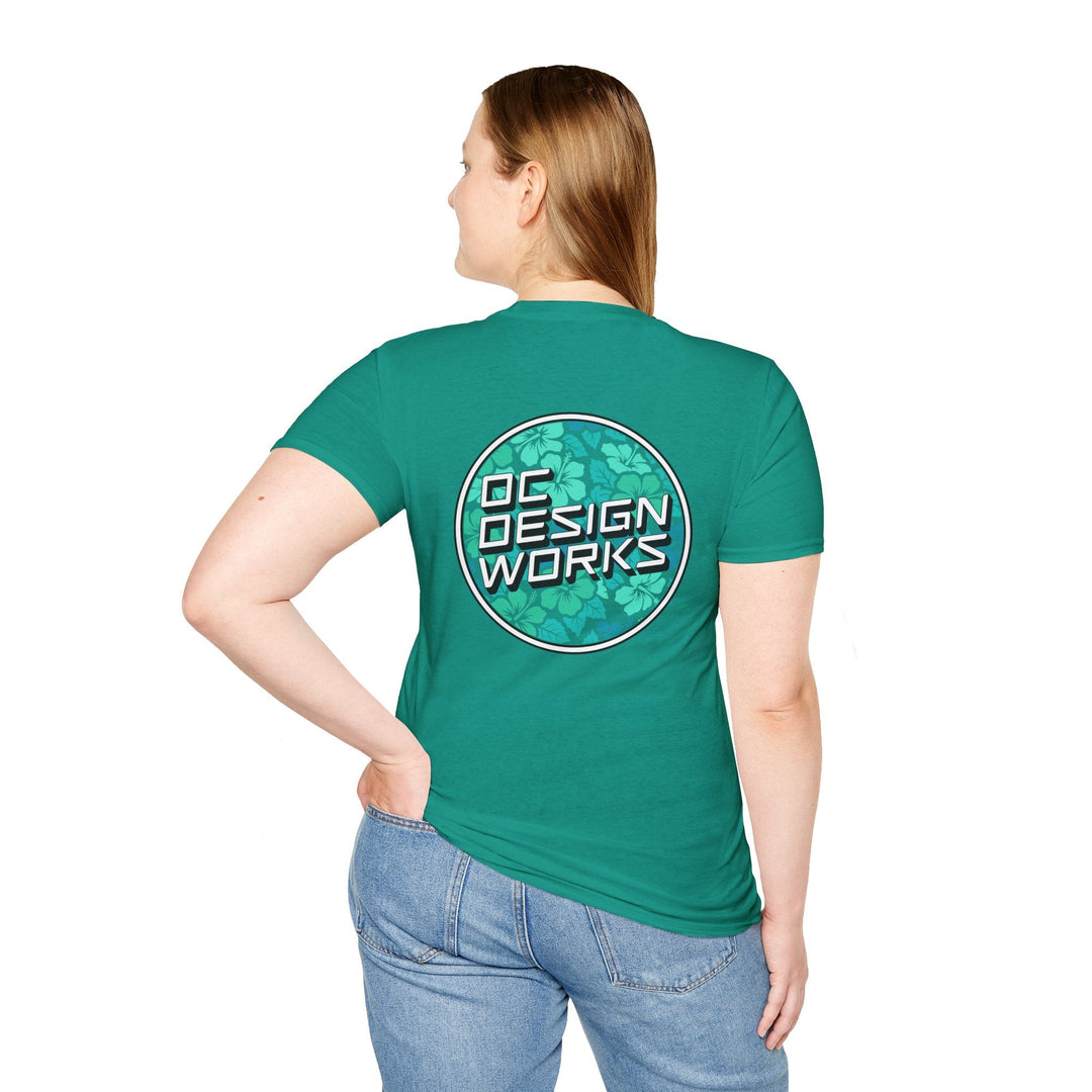 Heritage T-Shirt — Mint Hibiscus Logo - T-Shirt - Jade Dome - OC Designworks