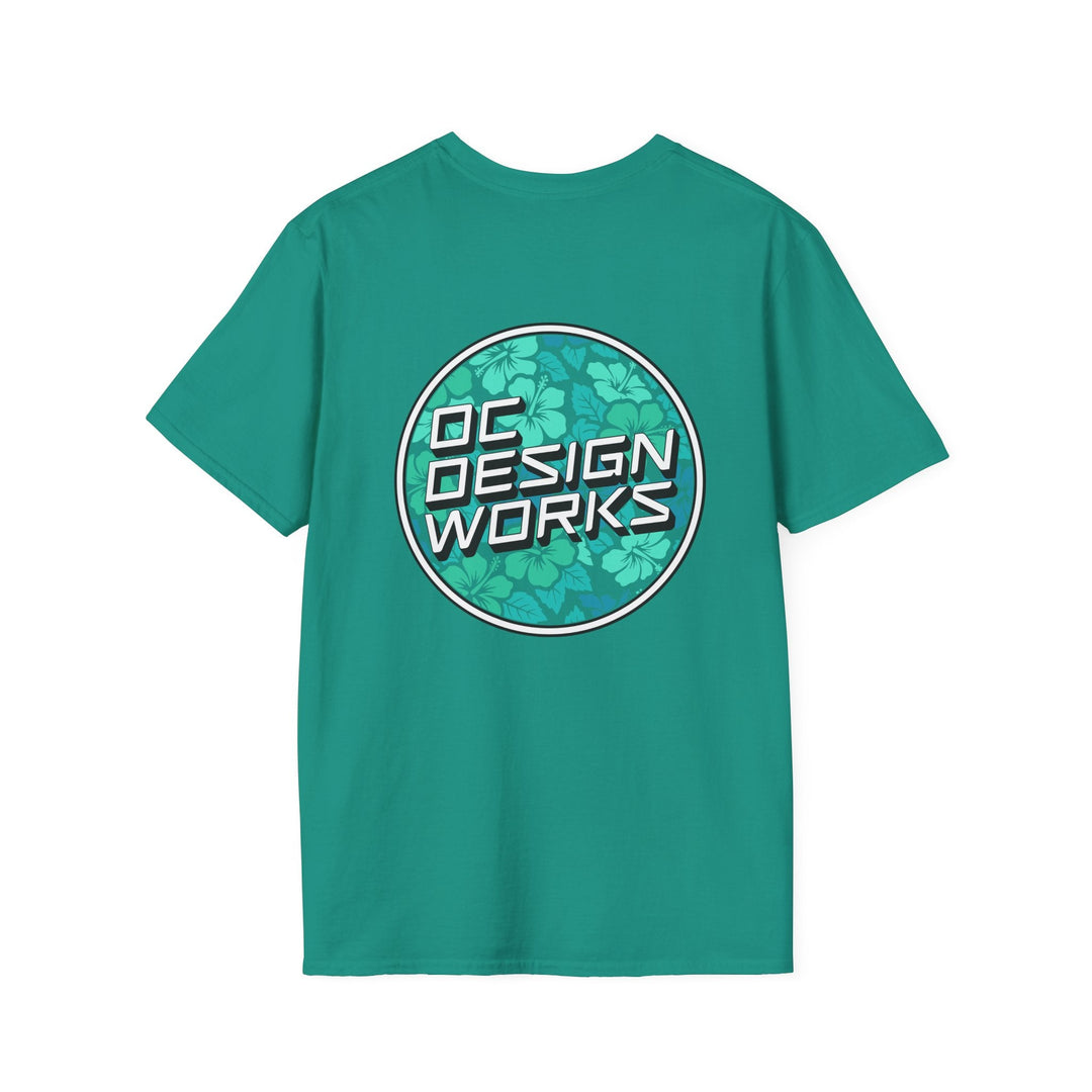 Heritage T-Shirt — Mint Hibiscus Logo - T-Shirt - Jade Dome - OC Designworks