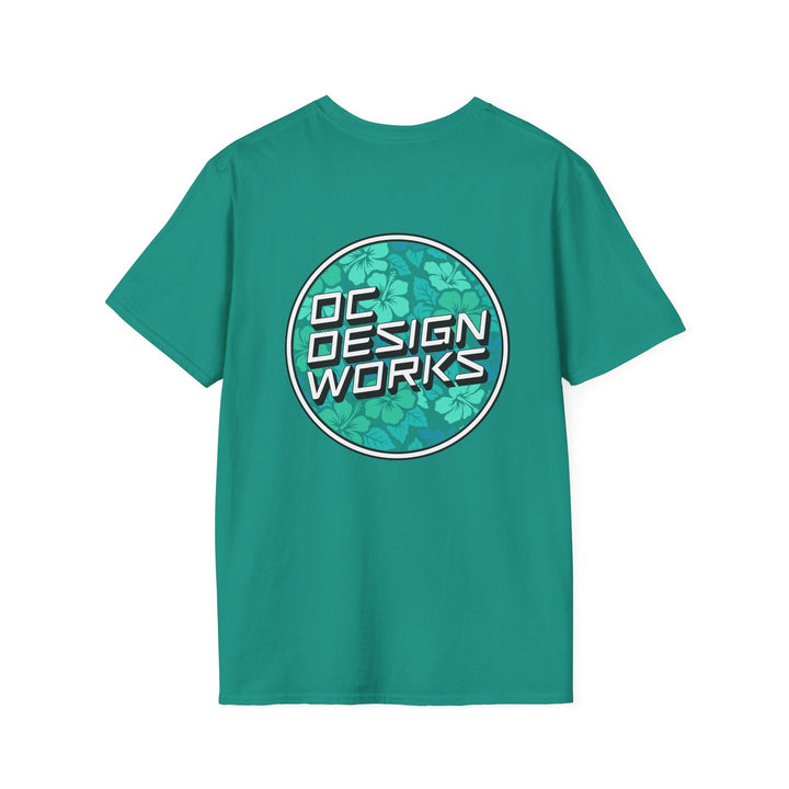 Heritage T-Shirt — Mint Hibiscus Logo - T-Shirt - Jade Dome - OC Designworks
