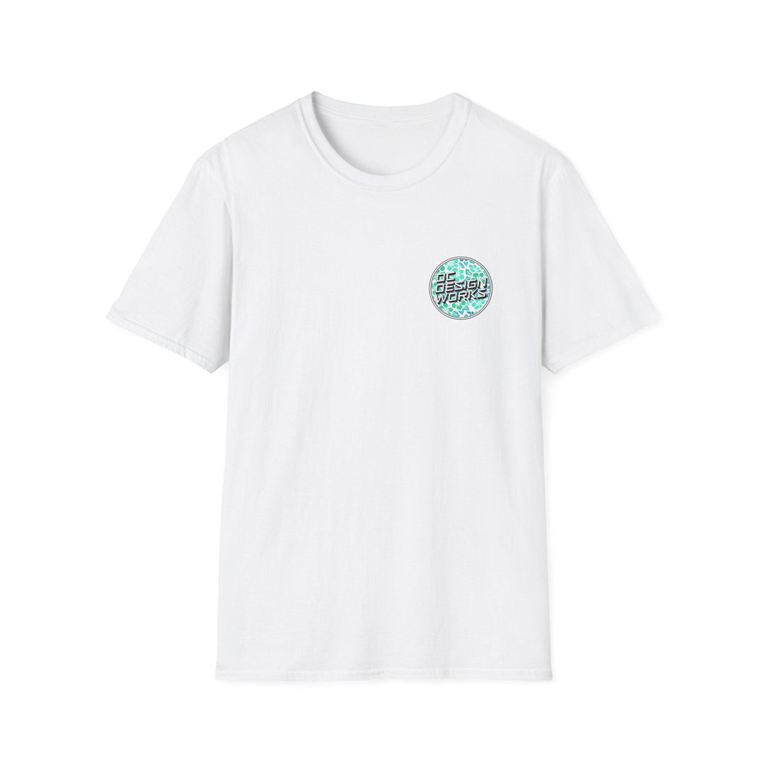Heritage T-Shirt — Mint Hibiscus Logo - T-Shirt - White - OC Designworks
