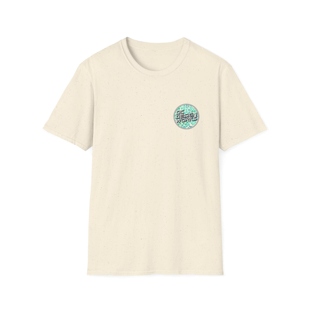 Heritage T-Shirt — Mint Hibiscus Logo - T-Shirt - Natural - OC Designworks