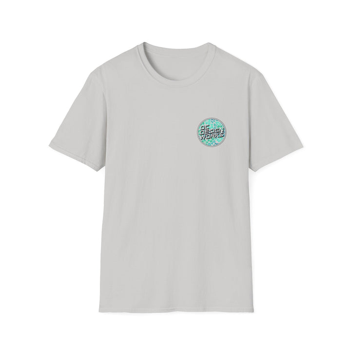Heritage T-Shirt — Mint Hibiscus Logo - T-Shirt - Ice Grey - OC Designworks