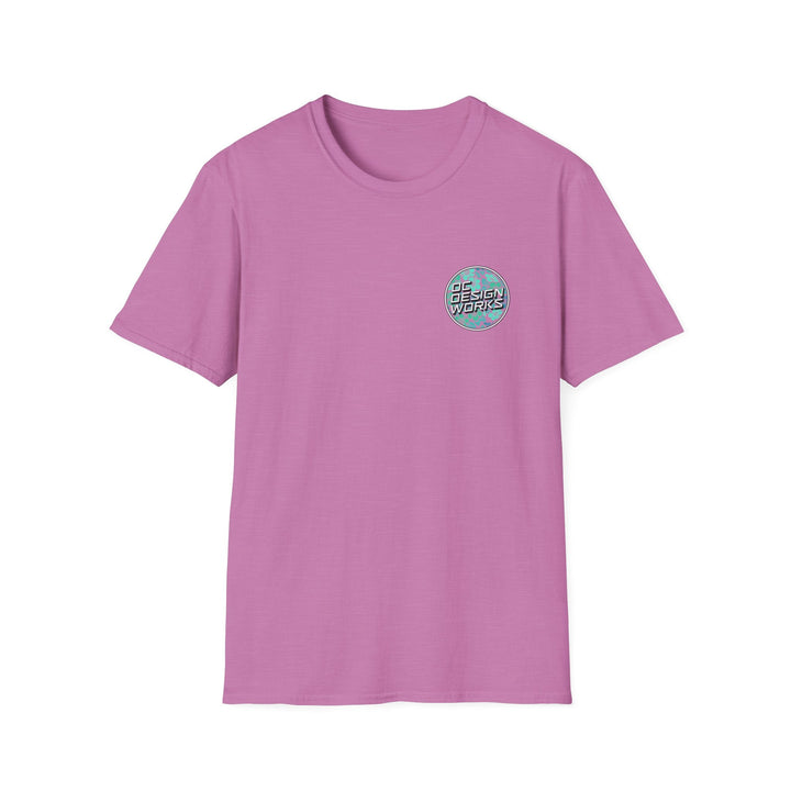 Heritage T-Shirt — Mint Hibiscus Logo - T-Shirt - Heather Radiant Orchid - OC Designworks