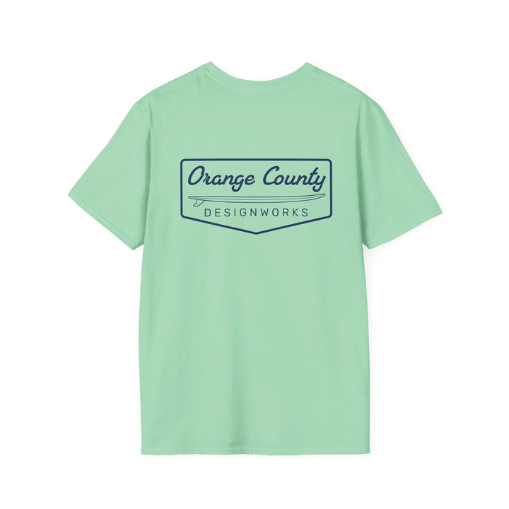 Heritage T-Shirt — Navy Vintage Surf Logo - T-Shirt - Mint Green - OC Designworks