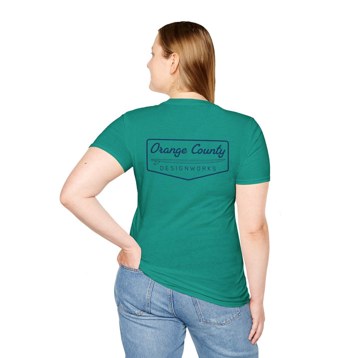 Heritage T-Shirt — Navy Vintage Surf Logo - T-Shirt - Jade Dome - OC Designworks