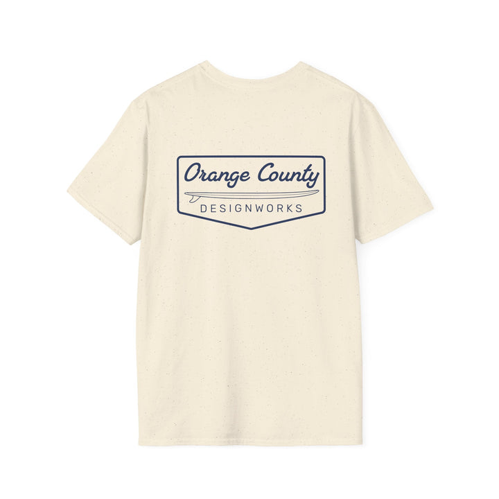 Heritage T-Shirt — Navy Vintage Surf Logo - T-Shirt - Natural - OC Designworks