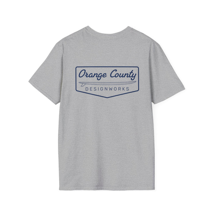 Heritage T-Shirt — Navy Vintage Surf Logo - T-Shirt - Sport Grey - OC Designworks